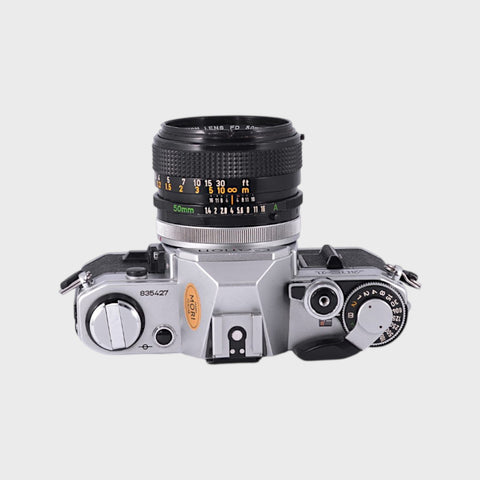 Canon AE-1 35mm SLR film camera with 50mm f1.4 lens