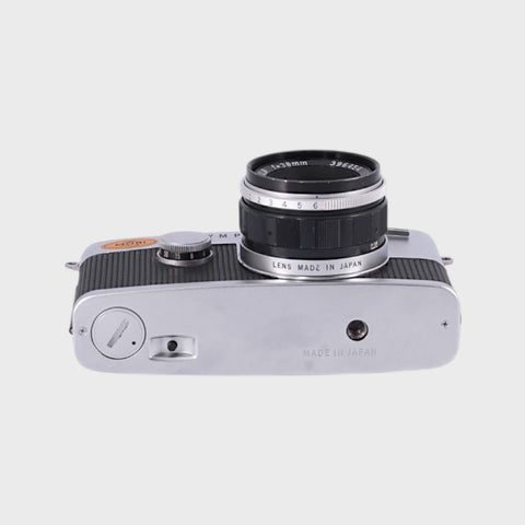 Olympus Pen-F 35mm half-frame SLR film camera with 38mm f1.8 lens