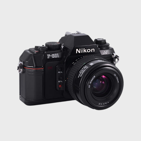 Nikon F501 35mm SLR film camera with 35-70mm zoom lens
