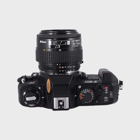 Nikon F501 35mm SLR film camera with 35-70mm zoom lens