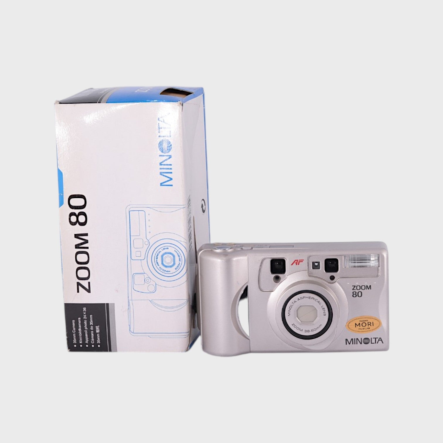 【11月末まで】完動品♢ MINOLTA ZOOM 80フィルムカメラ Boxed: Minolta Zoom 80 35mm Point & Shoot Film Camera with 38-80mm