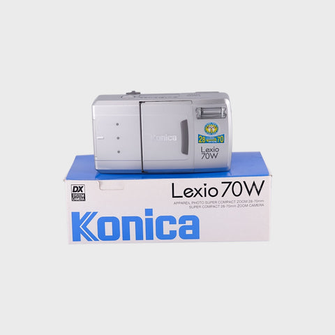 NOS: Konica Lexio 70W 35mm Point & Shoot film camera with 28-70mm lens