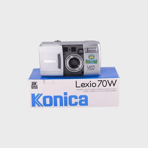 NOS: Konica Lexio 70W 35mm Point & Shoot film camera with 28-70mm lens