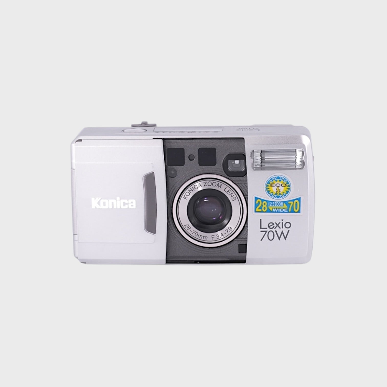 NOS: Konica Lexio 70W 35mm Point & Shoot film camera with 28-70mm