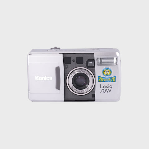 NOS: Konica Lexio 70W 35mm Point & Shoot film camera with 28-70mm lens