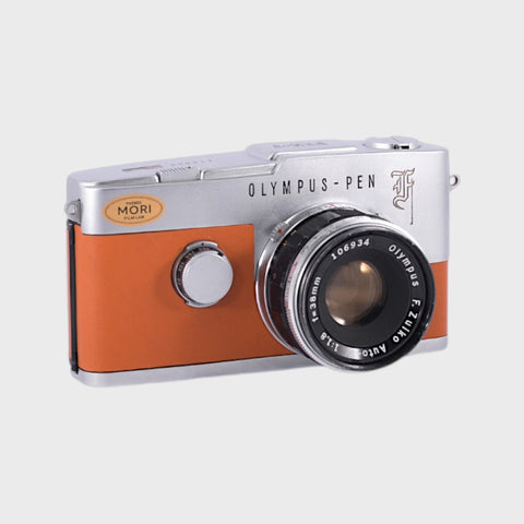 Olympus Pen-F 35mm half-frame SLR film camera with 38mm f1.8 lens