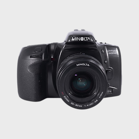Minolta Dynax 500si 35mm SLR film camera with 35-80mm lens