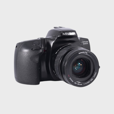 Minolta Dynax 500si 35mm SLR film camera with 35-80mm lens