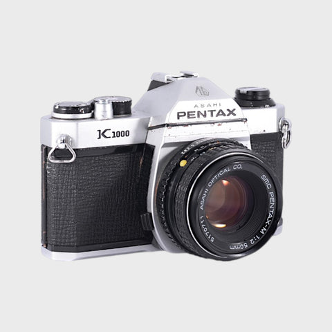 Pentax K1000 35mm SLR film camera with 50mm f2 lens