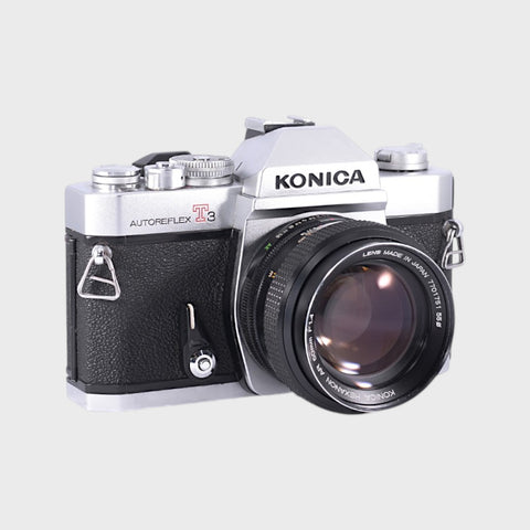 Konica Autoreflex T3 35mm SLR Film Camera with 50mm f1.4 lens