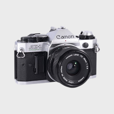 Canon AE-1 Program 35mm SLR film camera with 35mm f2.8 lens