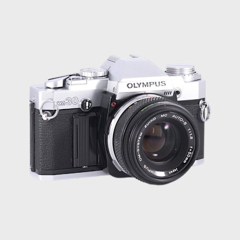 Olympus OM30 35mm SLR film camera with 50mm f1.8 lens