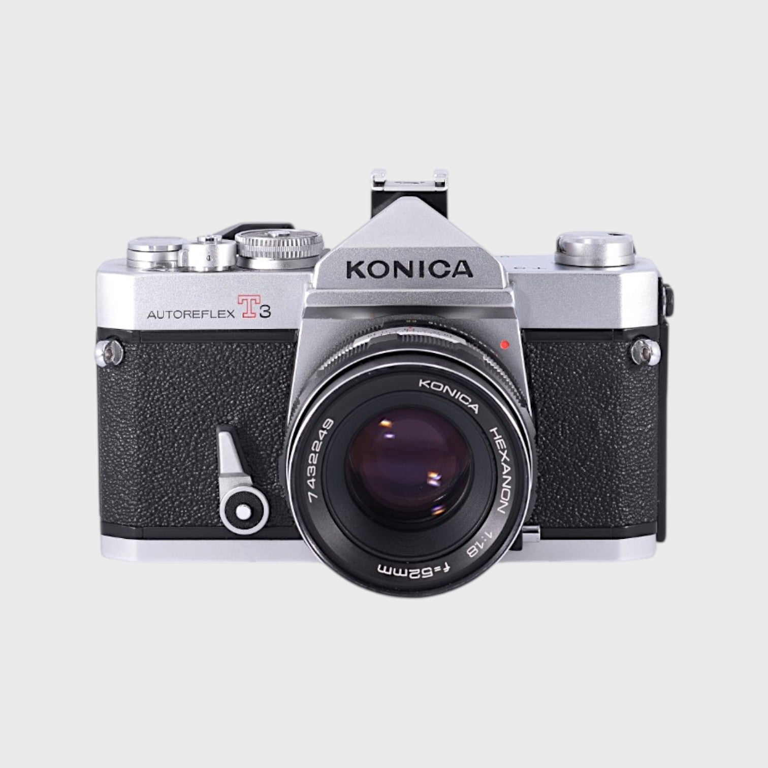Konica Autoreflex T3 35mm SLR Film Camera with 52mm f1.8 lens
