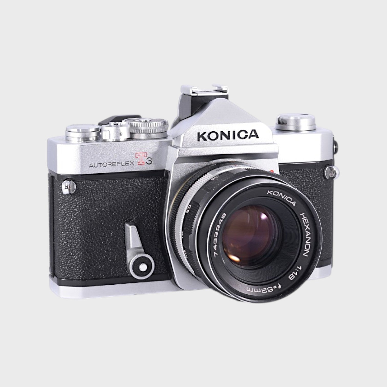 KONICA Autoreflex T3 レンズ3本セット Konica Autoreflex T3 35mm SLR Film Camera with 52mm f1.8 lens
