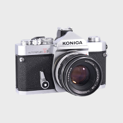 Konica Autoreflex T3 35mm SLR Film Camera with 52mm f1.8 lens