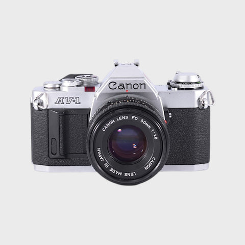 Canon AV-1 35mm SLR film camera with 50mm f1.8 lens