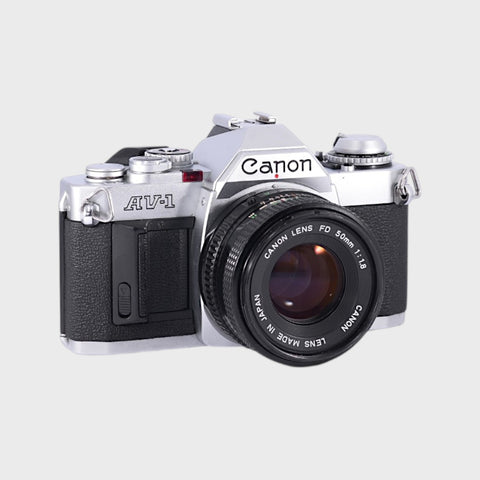 Canon AV-1 35mm SLR film camera with 50mm f1.8 lens