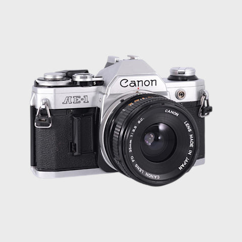 Canon AE-1 35mm SLR film camera with 35mm f3.5 lens