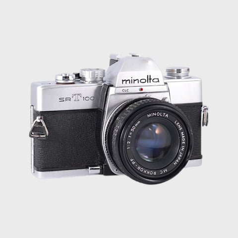 Minolta SRT 100 35mm SLR Film Camera with 50mm f2 Lens