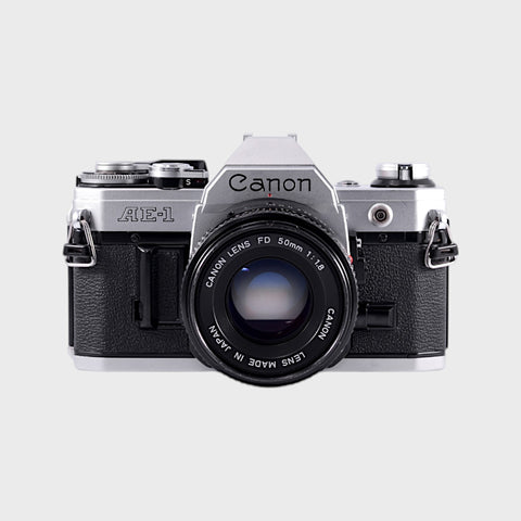 Canon AE-1 35mm SLR film camera with 50mm f1.8 lens