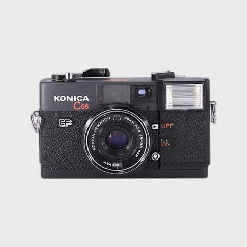 Konica C35 EF 35mm Point & Shoot film camera with 38mm f2.8 lens