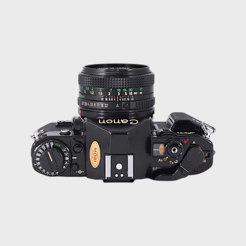 Canon A-1 35mm SLR film camera with 50mm f1.8 lens