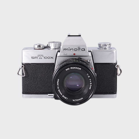 Minolta SRT 100X 35mm SLR Film Camera with 50mm f2 Lens