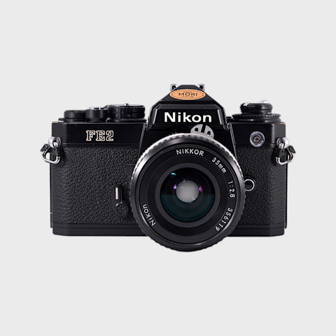 Nikon FE2 35mm SLR film camera with 35mm f2.8 Lens