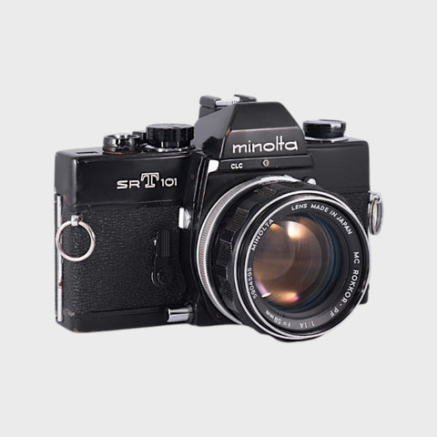 Minolta SRT 101 35mm SLR film camera with 58mm f1.4 lens