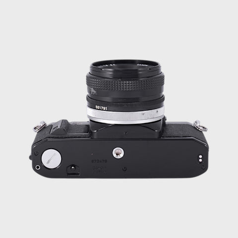 Canon AV-1 35mm SLR film camera with 50mm f1.8 lens