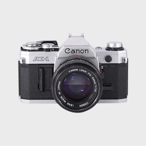 Canon AE-1 35mm SLR film camera with 50mm f1.4 lens