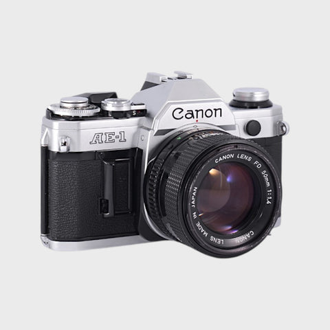 Canon AE-1 35mm SLR film camera with 50mm f1.4 lens