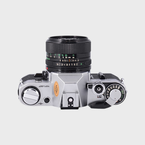 Canon AE-1 35mm SLR film camera with 50mm f1.4 lens