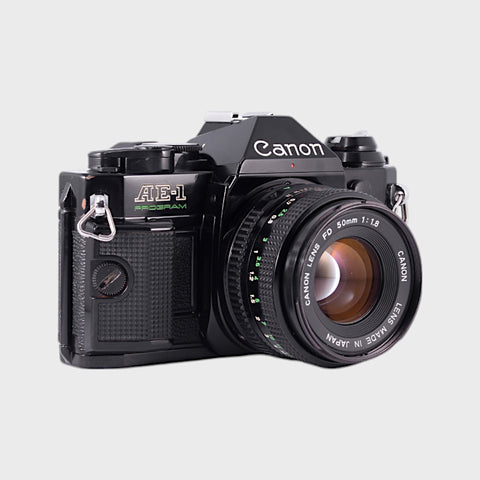 Canon AE-1 Program 35mm SLR film camera with 50mm f1.8 lens