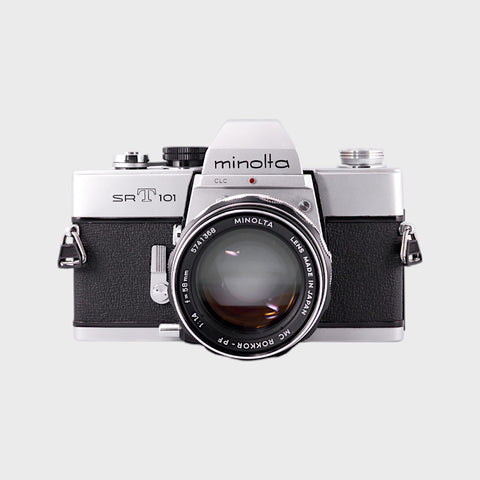 Minolta SRT 101 35mm SLR film camera with 58mm f1.4 lens