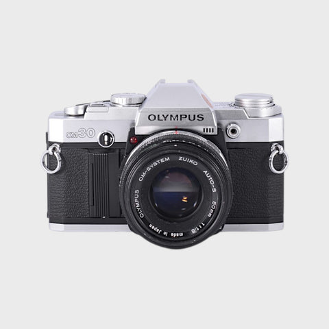 Olympus OM30 35mm SLR film camera with 50mm f1.8 lens