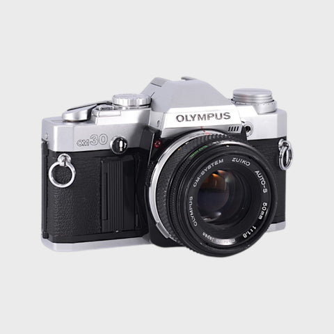 Olympus OM30 35mm SLR film camera with 50mm f1.8 lens
