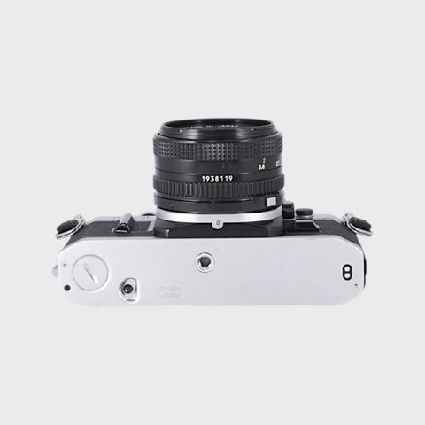 Canon AE-1 35mm SLR film camera with 50mm f1.8 lens