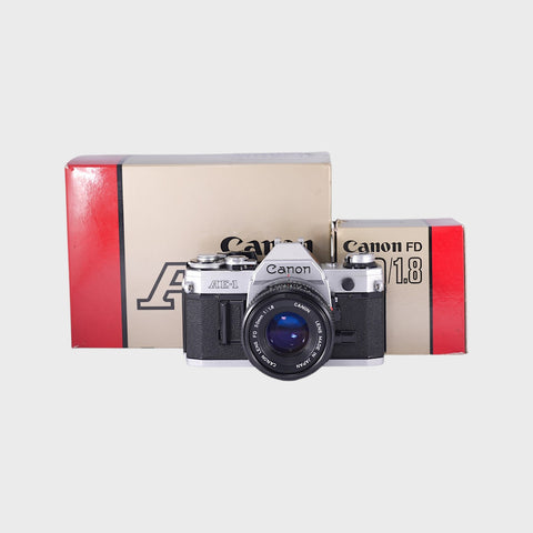 BOXED Canon AE-1 35mm SLR film camera with 50mm f1.8 lens