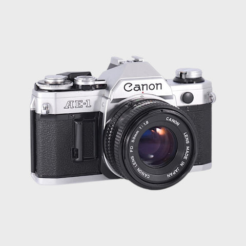BOXED Canon AE-1 35mm SLR film camera with 50mm f1.8 lens