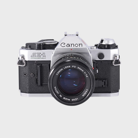 Canon AE-1 Program 35mm SLR film camera with 50mm f1.4 lens