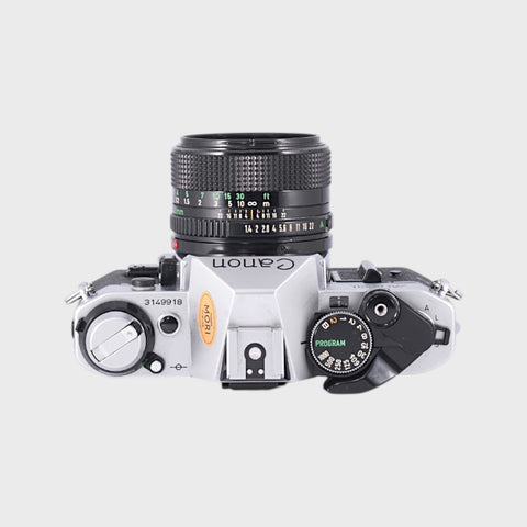 Canon AE-1 Program 35mm SLR film camera with 50mm f1.4 lens