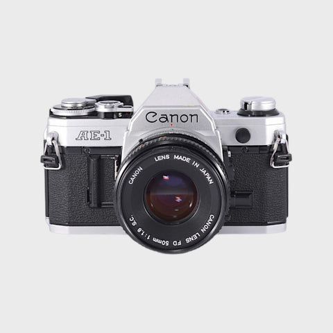 Canon AE-1 35mm SLR film camera with 50mm f1.8 lens