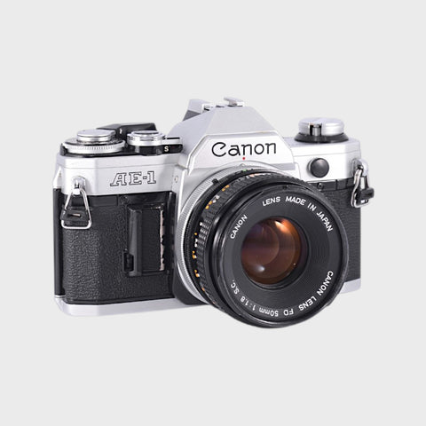 Canon AE-1 35mm SLR film camera with 50mm f1.8 lens