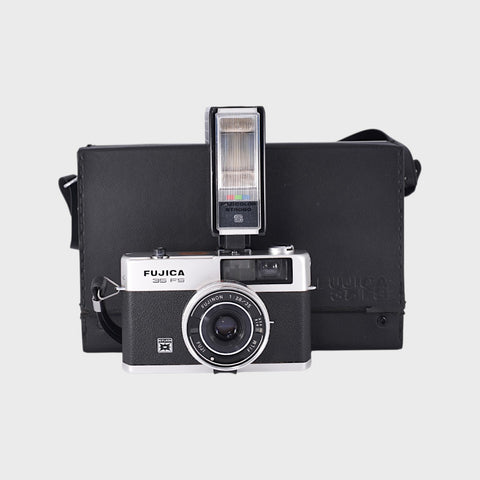 Fujica 35 FS 35mm Point & Shoot Film Camera with 35mm f2.8 Lens with Fujicolor Strobo S Flash