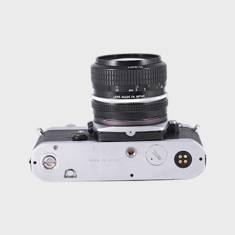 Nikon FM 35mm SLR film camera with 28mm f3.5 lens