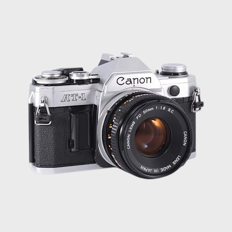Canon AT-1 35mm SLR film camera with 50mm f1.8 lens