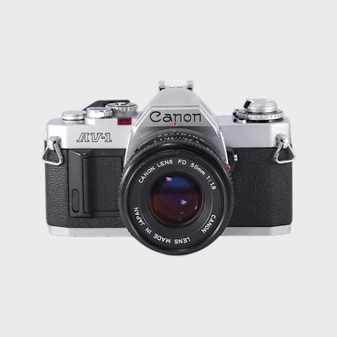 Canon AV-1 35mm SLR film camera with 50mm f1.8 lens