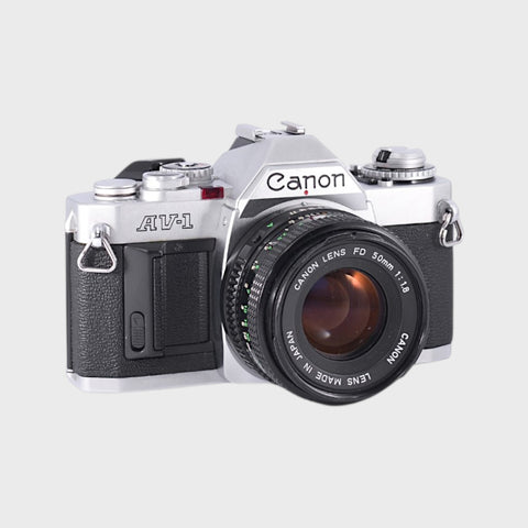Canon AV-1 35mm SLR film camera with 50mm f1.8 lens