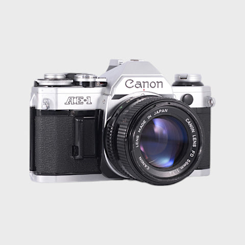 Canon AE-1 35mm SLR film camera with 50mm f1.4 lens